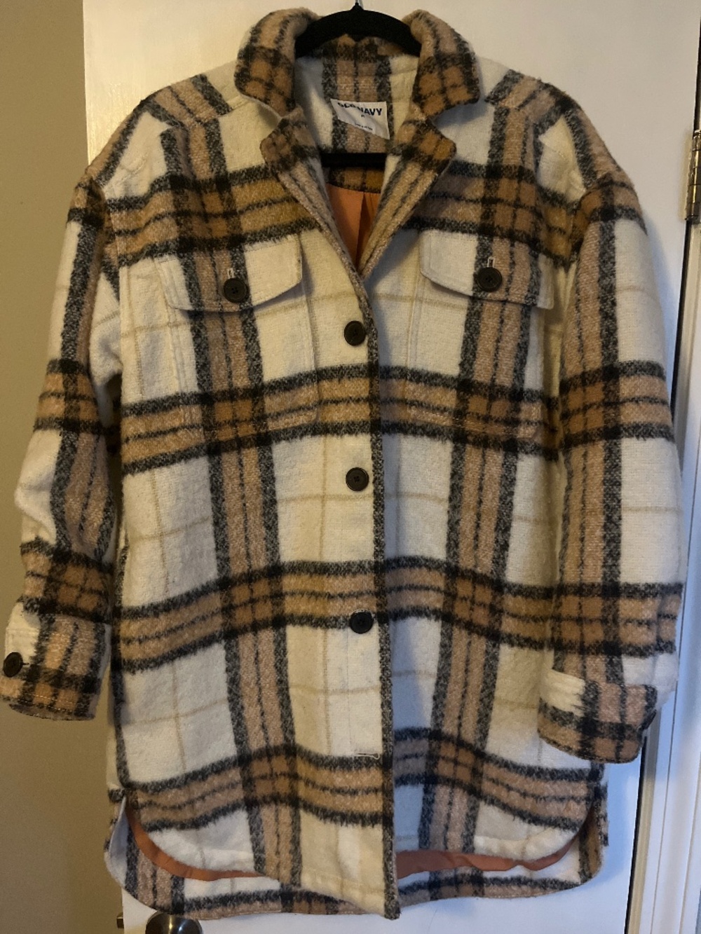 Plaid peacoat